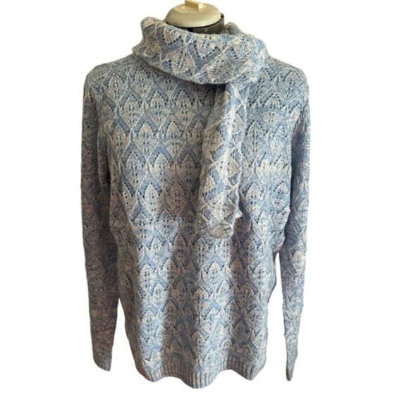 Alfred Dunner Sweaters - NWT Alfred Dunner Small Blue Scarf Collar Sweater